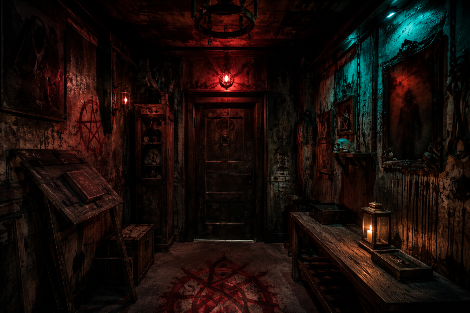 Haunted escape room